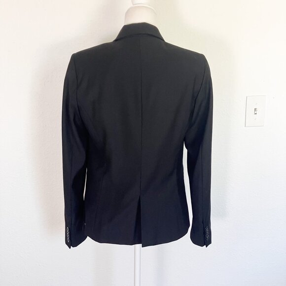 MNG Mango Black Fitted Suit Blazer Jacket Size 42 - Picture 6 of 9